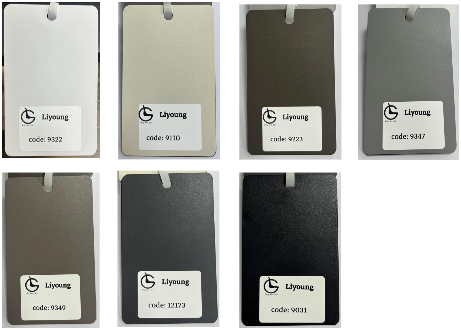 Frame finish samples