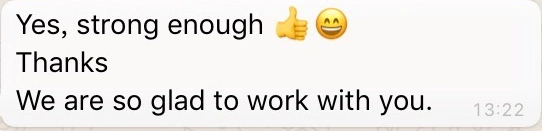 Japan · Customer reply excerpt