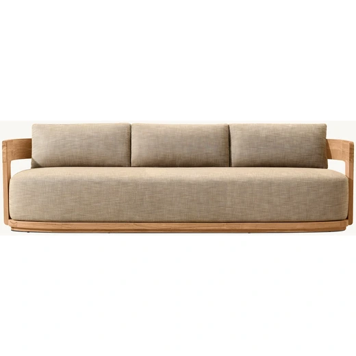 LG302-2 Teak Outdoor Three-Seater Sofa