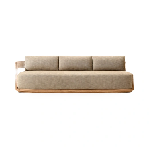 LG302-2 Teak Outdoor Three-Seater Sofa