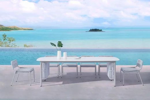 HWJ01-4 Rope-Woven Outdoor Dining Table