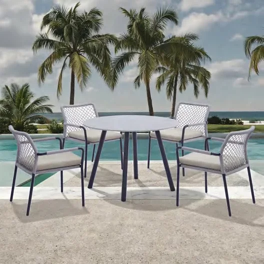 HWJ02-1 Rope-Woven Outdoor Dining Chair