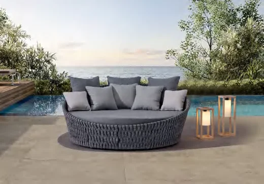 HWJ08-1 Rope-Woven Outdoor sun bed