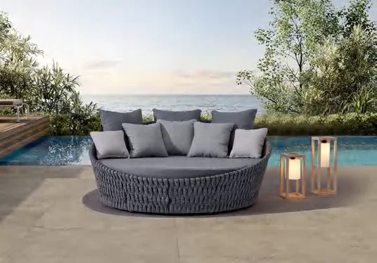 HWJ08-1 Rope-Woven Outdoor sun bed
