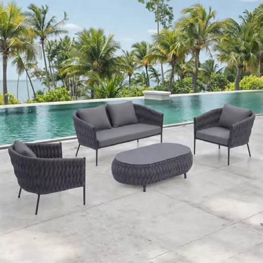 HWJ09-1 Rope-Woven Outdoor Single Sofa