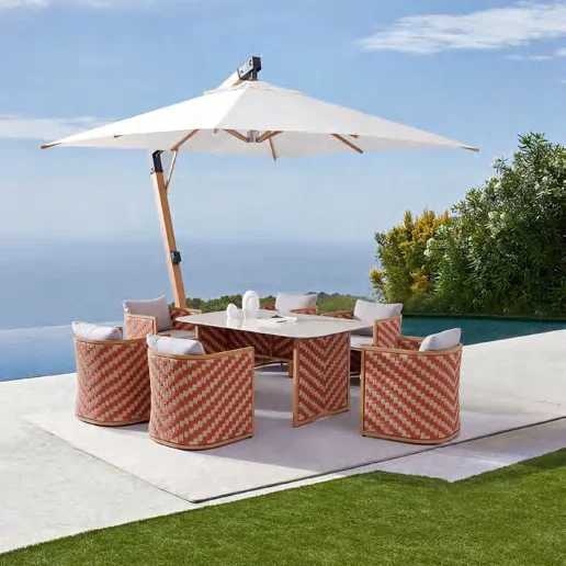 HWJ15-3 Rope-Woven Outdoor Dining Chair