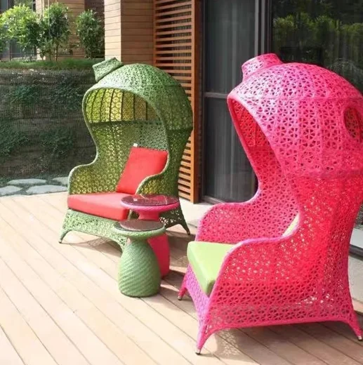 HWJ27-1 Wicker-Style Outdoor Lounge Chair