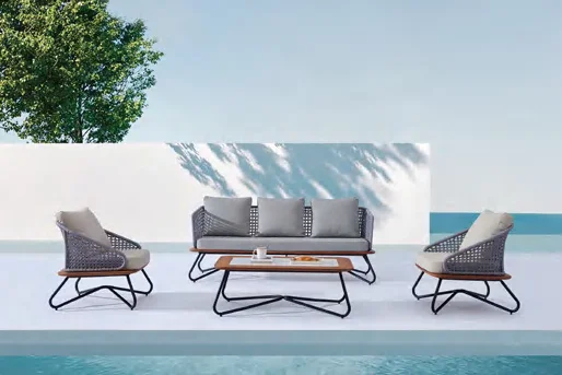 LG-R-1801-01 Rope-Woven Outdoor Single Sofa