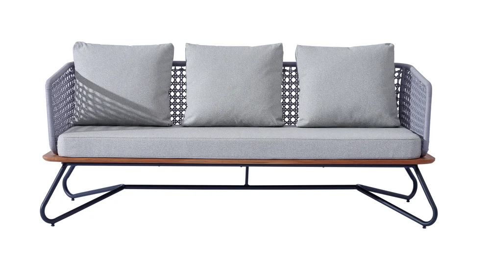 LG-R-1801-02 Rope-Woven Outdoor Three-Seater Sofa