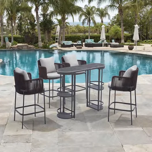 LG111-09 Rope-Woven Outdoor Bar chair