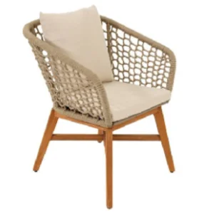LG114-01 Rope-Woven Outdoor Dining Chair