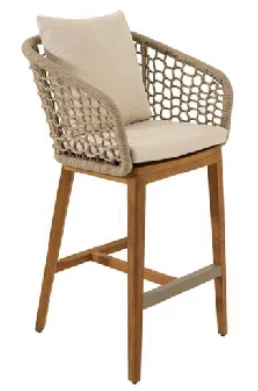 LG114-03 Rope-Woven Outdoor Bar Chair