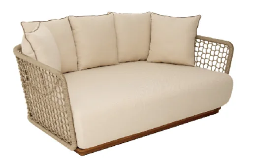 LG114-04 Rope-Woven Outdoor Two-Seater Sofa