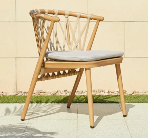 LG197 Rope-Woven Outdoor Chair (with cushion)
