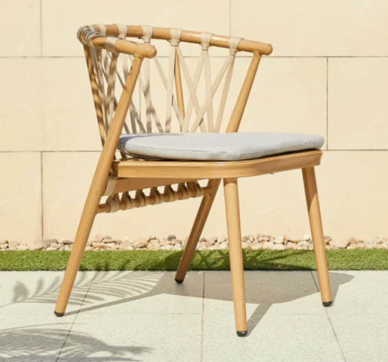 LG197 Rope-Woven Outdoor Chair (with cushion)
