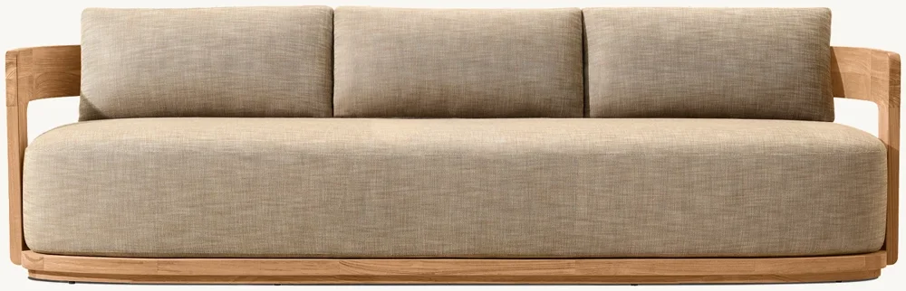 LG302-2 Teak Outdoor Three-Seater Sofa