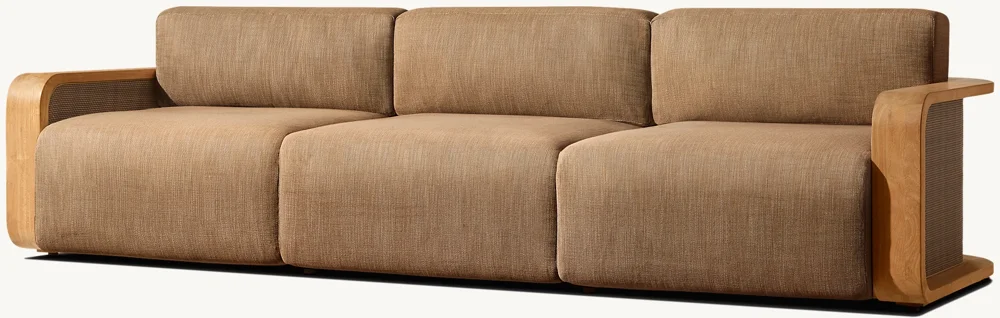 LG305-2 Teak Outdoor Three-Seater Sofa