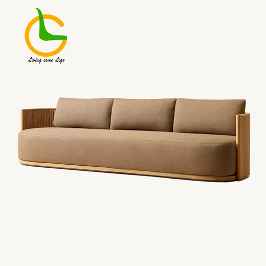 LG307-2 Outdoor Teak Two-Seater Sofa