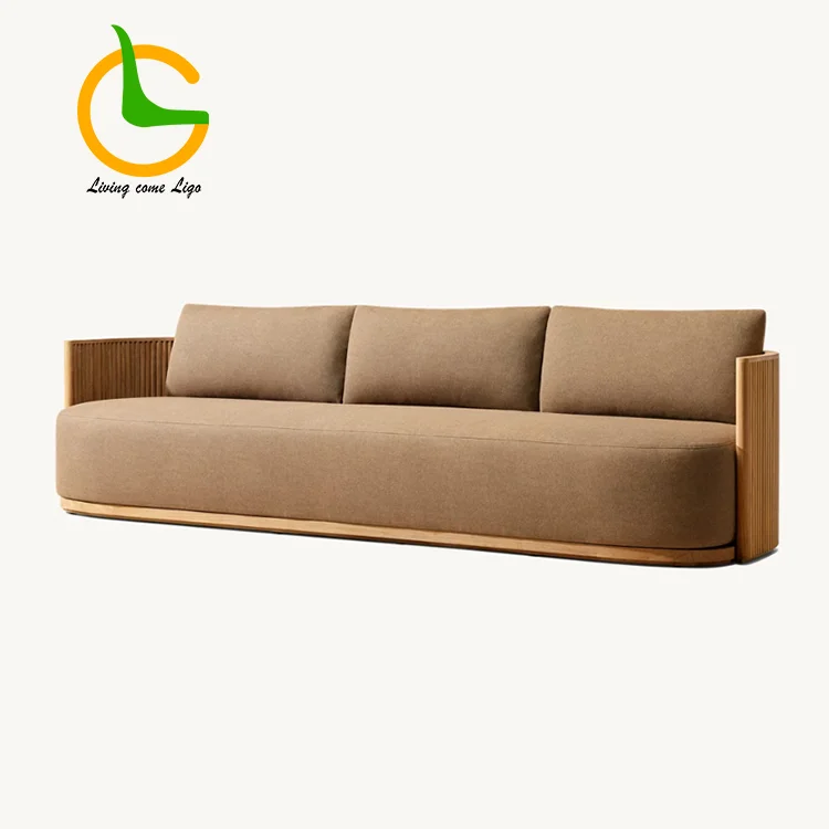 LG307-2 Outdoor Teak Two-Seater Sofa