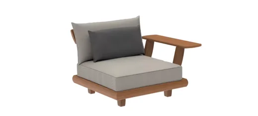 LG308-4 Outdoor Teak Sofa with Armrest
