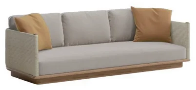 LG31-06 Rope-Woven Outdoor Three-Seater Sofa