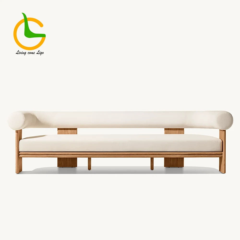 LG315-3 Teak Outdoor Three-Seater Sofa