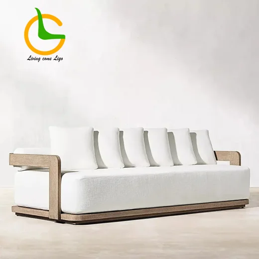 LG317-2 Teak Outdoor Three-Seater Sofa