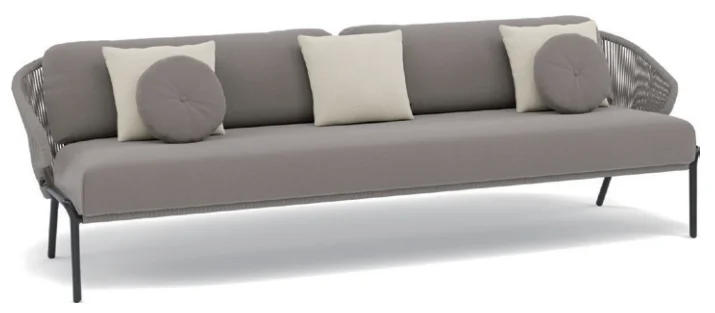 LG32-06 Upholstered Outdoor Three-Seater Sofa