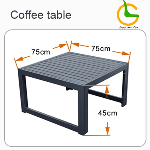 LG326-4 Aluminum Outdoor Coffee Table