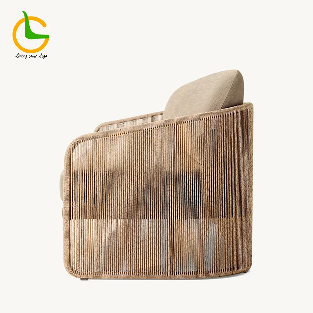LG327-1 Wicker-Style Outdoor Single Sofa