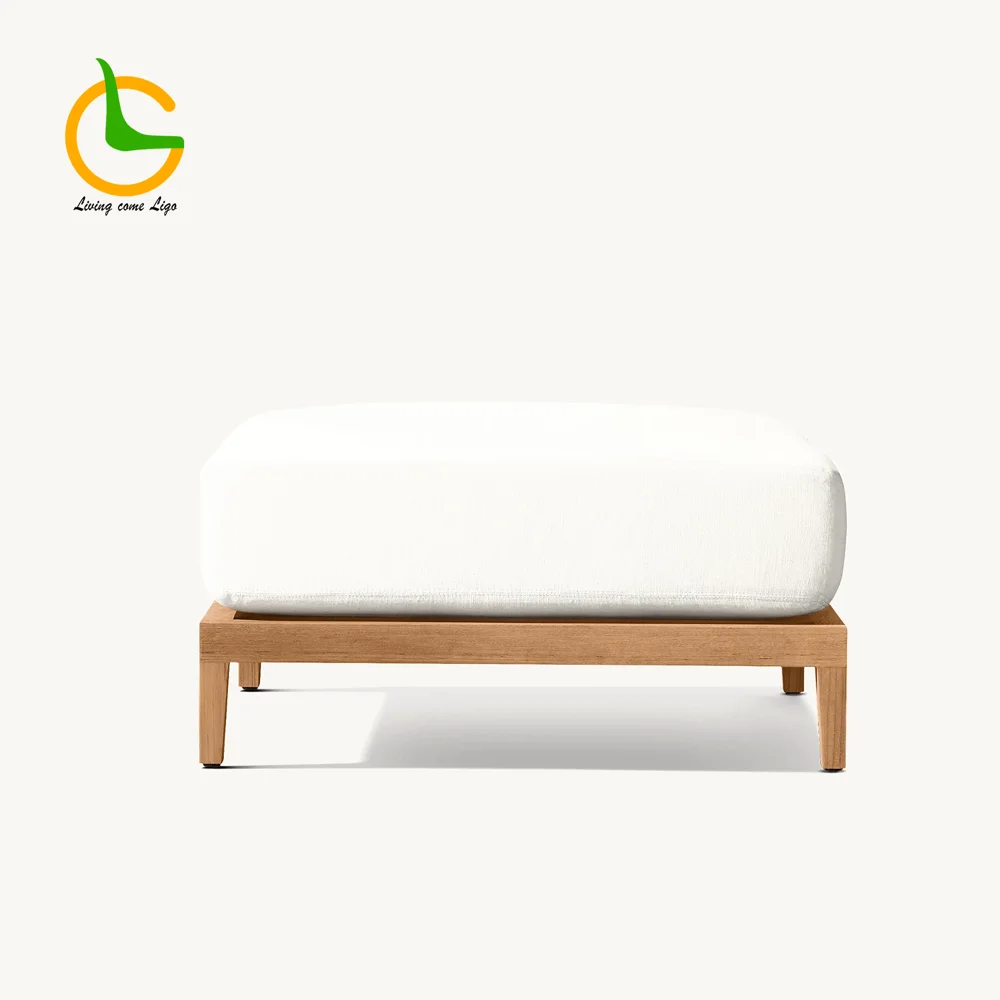 LG329-3 Teak Outdoor Footstool