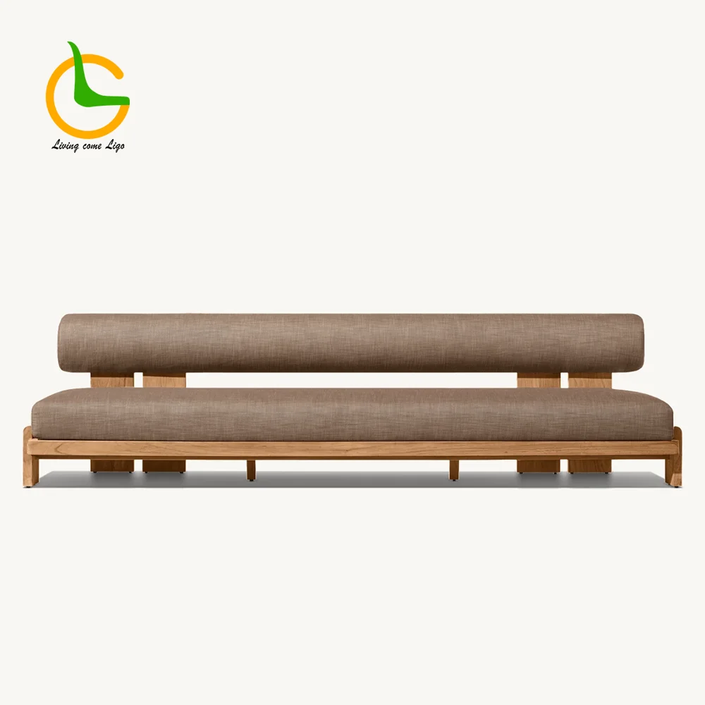 LG331-2 Teak Outdoor Three-Seater Sofa