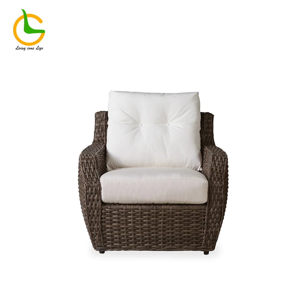 LG341-1 Wicker-Style Outdoor Single Sofa