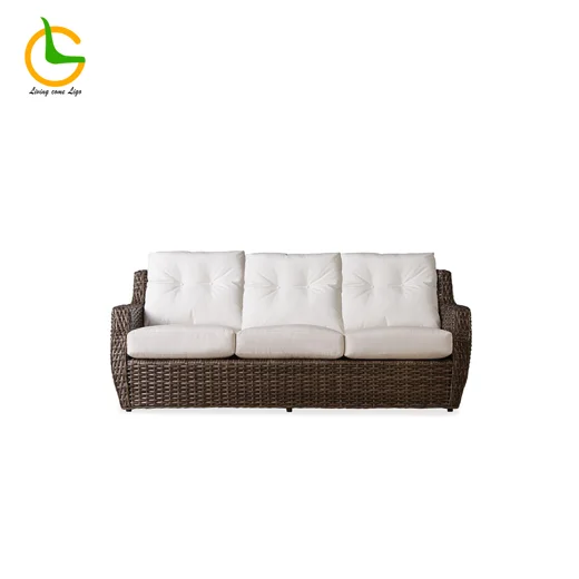 LG341-2 Wicker-Style Outdoor Three-Seater sofa