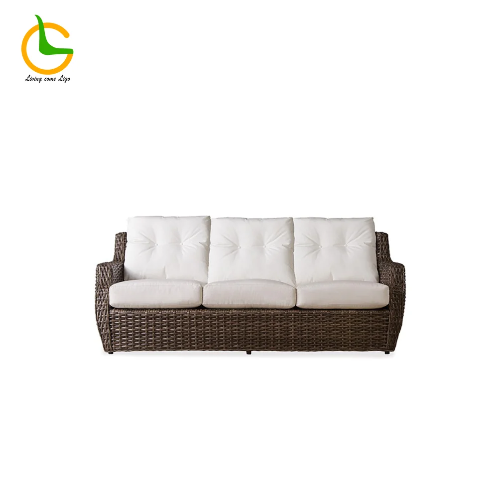 LG341-2 Wicker-Style Outdoor Three-Seater sofa