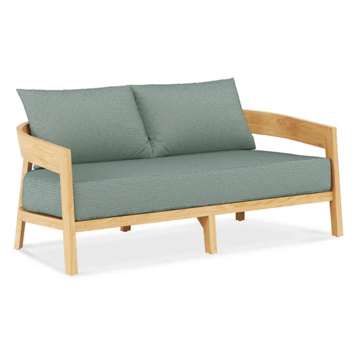 LG358-2 Teak Outdoor Two-Seater Sofa