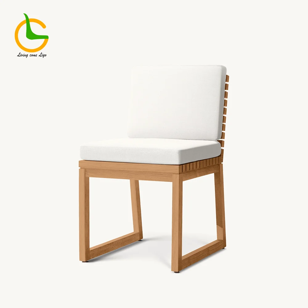 LG360-9 Teak Outdoor Armless Chair