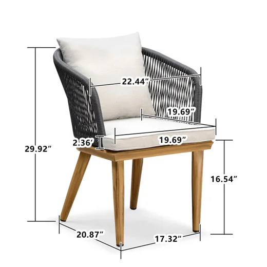 LG368-2 Wicker-Style Outdoor Dining Chair