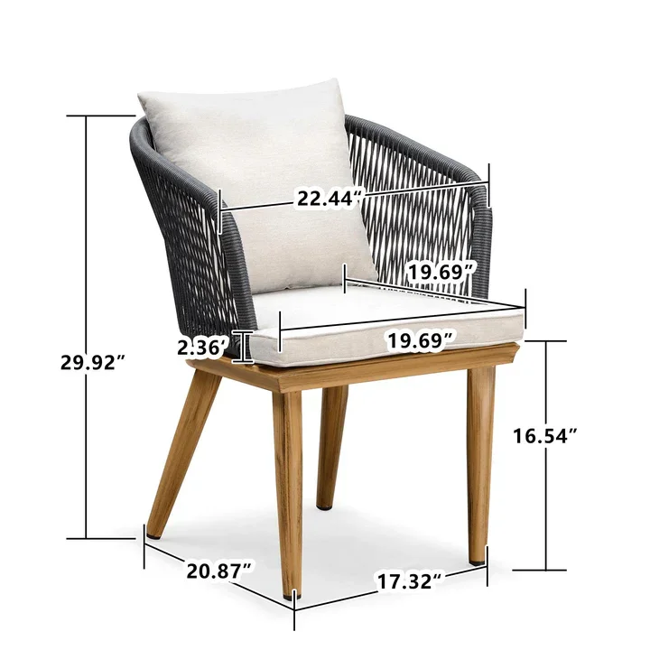 LG368-2 Wicker-Style Outdoor Dining Chair