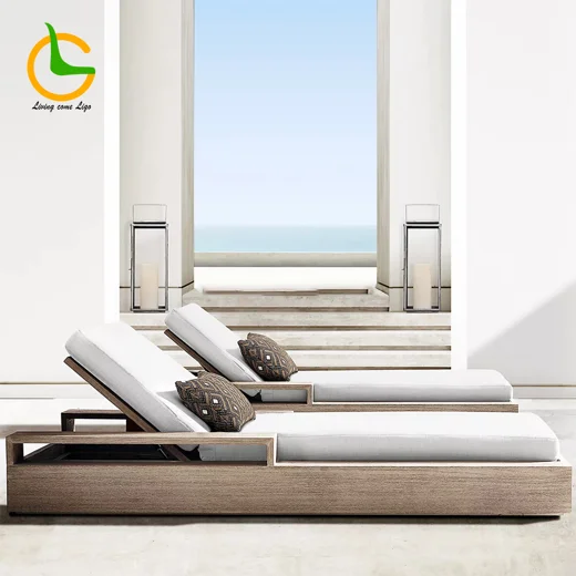 LG371 Teak Outdoor Lounger