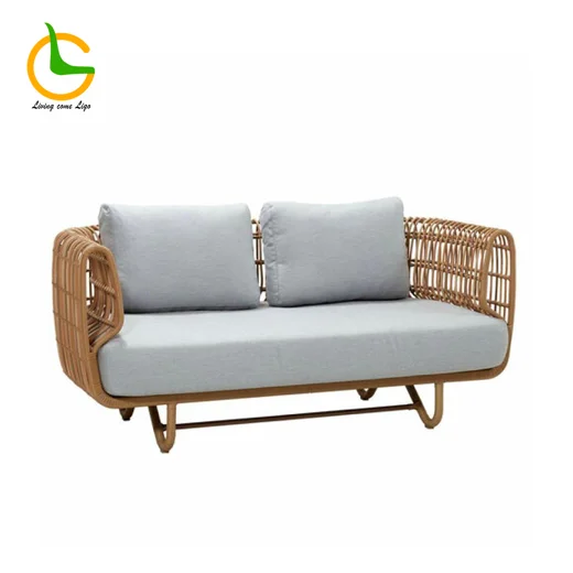 LG373-2 Wicker-Style Outdoor Two-Seater sofa