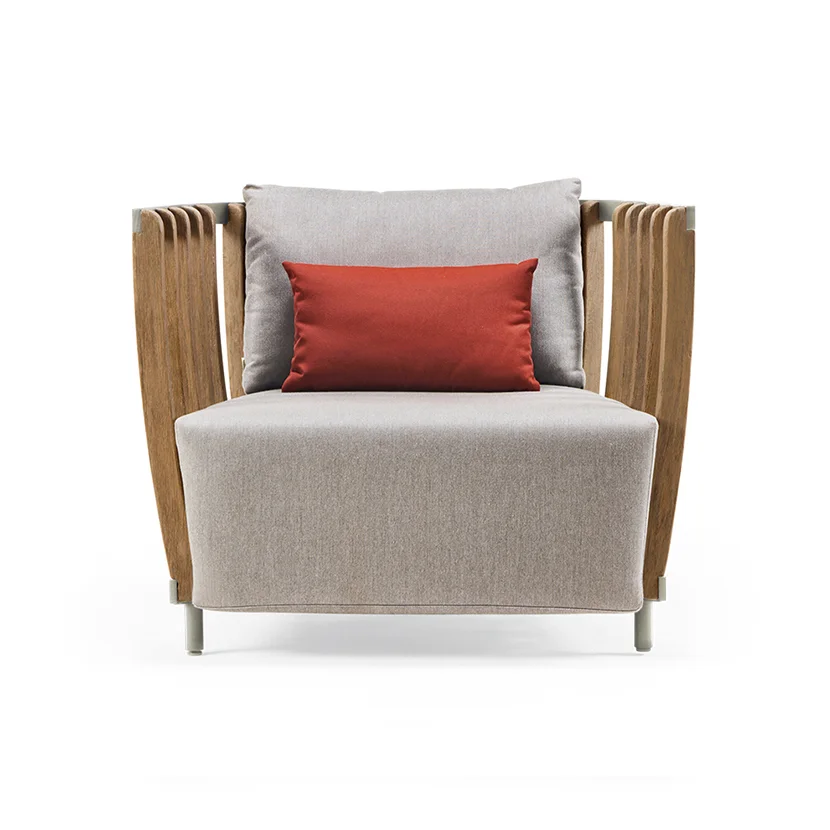 LG377-5 Teak Outdoor Single Sofa