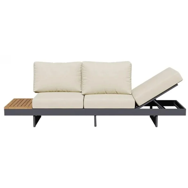 LG381-4 Teak Outdoor Adjustable Three-Seater Sofa