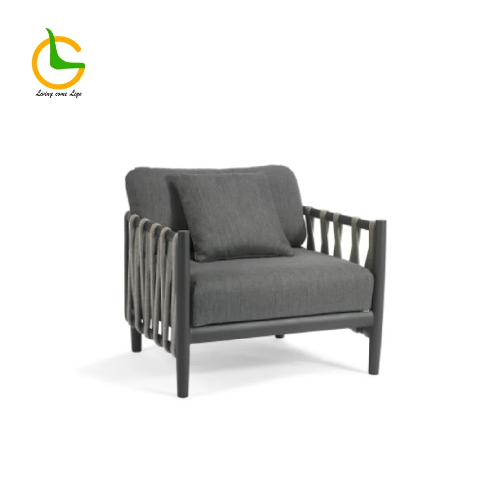LG383-1 Rope-Woven Outdoor Single Sofa
