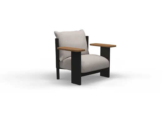 LG385-1 Teak Outdoor Single Sofa