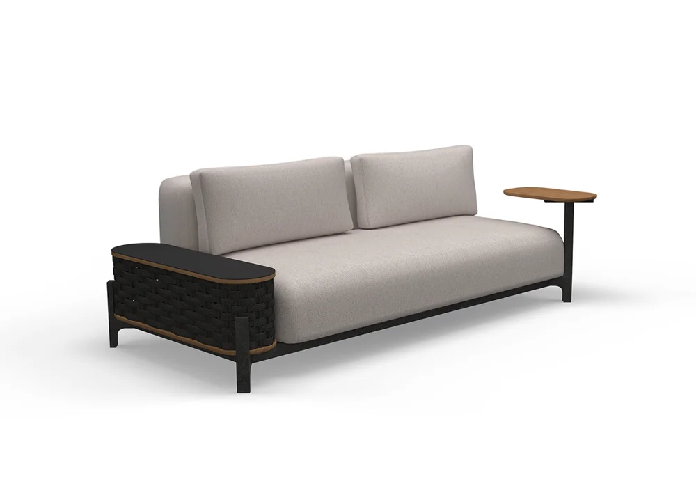 LG385-2 Teak Outdoor Three-Seater sofa
