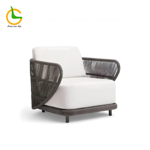 LG386-1 Wicker-Style Outdoor Single Sofa