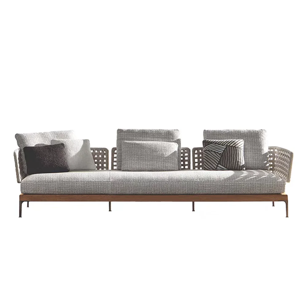 LG388-3 Rope-Woven Outdoor Three-Seater Sofa