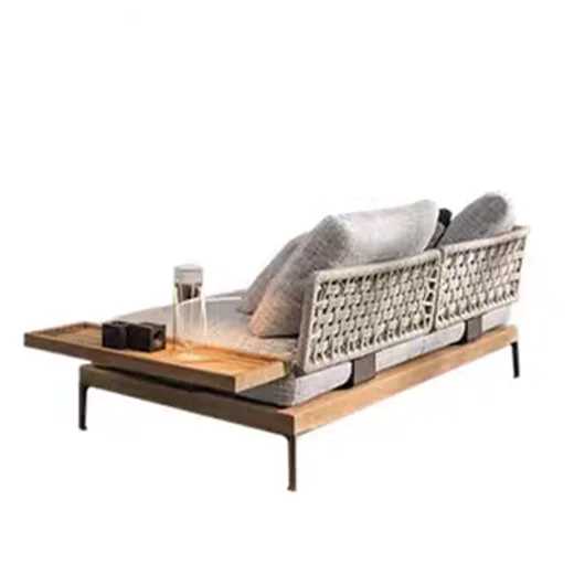 LG388-4 Rope-Woven Outdoor Double Corner Sofa