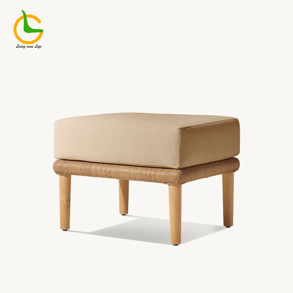 LG392-3 Teak Outdoor Footstool
